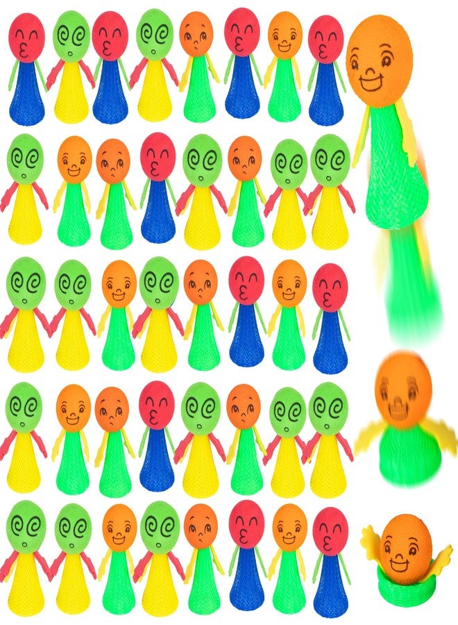 Nbguigdstr 48Pcs Jumping Spring Rockets Launchers Fidget Emoticon Popper Toys for Kids Party Favors,Valentine Day Birthday Return Gifts,Goodie Bags Pinata Stuffers,Classroom Treasure Box Prizes Bulk - Image 1